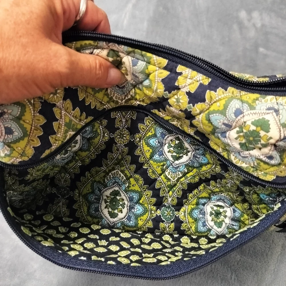 2/$30 Vera Bradley Cambridge Green Shoulder‎ Bag Purse Adjustable Strap OS